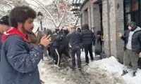برف‌بازی مردم نیویورک با پلیس سوژه شد