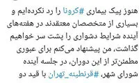 پیشنهاد قرنطینه تهران روی میز شورای شهر
