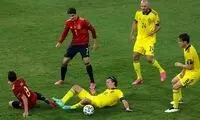 نیمه اول مصاف اسپانیا و سوئد برنده نداشت