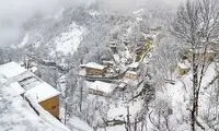 تصاویری از بارش برف در ماسوله
