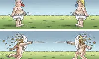 کاریکاتور: دعوای ترامپ و اون!