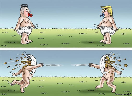 کاریکاتور: دعوای ترامپ و اون!