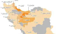 تصویری جدیدترین از نقشه ابتلا به کرونا در ایران