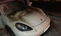 آتش سوزی ناگهانی پورشه در بزرگراه همت