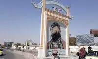تخریب عکس عبدالعلی مزاری در مزارشریف