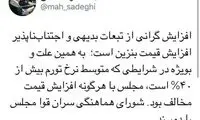 صادقی: مجلس را در قضیه گرانی بنزین دور زدند
