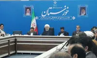 بازدید روحانی از اردوگاه سیل‌زدگان در اهواز
