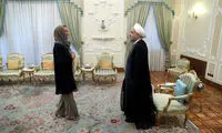 دیدار روحانی با موگرینی در کاخ ریاست جمهوری