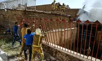 عکس: آتش سوزی در خیابان فدائیان اسلام
