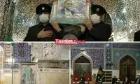 تصاویری از تشییع شهید فخری‌زاده در حرم رضوی