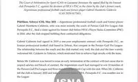 دادگاه CAS، درخواست پرسپولیس را رد کرد