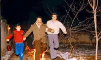 اکبر عبدی در کنار شجریان‌ها در چهارشنبه سوری