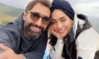 قاب دوست‌داشتنی هادی و سمانه در جشن حافظ