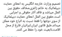 انگلیس به نازنین زاغری مصونیت دیپلماتیک داد