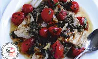 طرز تهیه ماهی شیر با گوجه گیلاسی