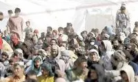 تصویر حرکت جمعیت بزرگ از مهاجران افغان به سوی ایران