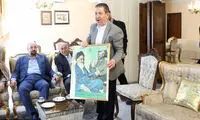 سیدحسن خمینی در منزل سفیر فلسطین در ایران