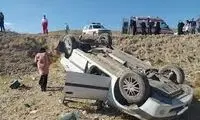 خودروی مدفون‌شده زیر خاک در جاده چالوس