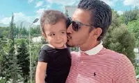 قاب دونفره ستاره فوتبال ایران و پسرش