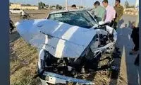  لحظه تصادف یک امام‌جمعه در جیرفت