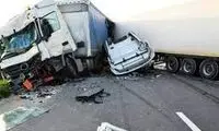 لحظه تصادف وحشتناک در اتوبان