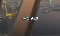 لحظه اصابت پهپاد سپاه از بالای برجی در دبی
