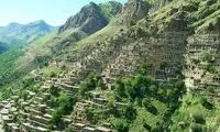 نمایی تماشایی از ارتفاعات هورامان در کردستان