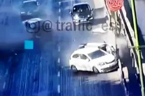 چپ شدن عجیب کوئیک در بزرگراه صیاد شیرازی
