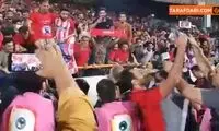 جشن قهرمانی الهامی کنار هواداران نساجی 