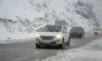 ترافیک پرحجم در محور هراز به دلیل بارش سنگین برف 