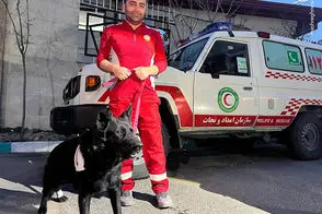 این سگ جان دو نفر را در زیر آوار نجات داد!