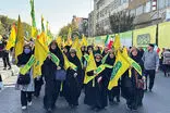 حضور زنان کلاه‌کج در رزمایش «جان‌فدای ایران»