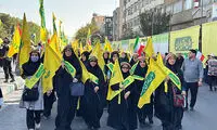 حضور زنان کلاه‌کج در رزمایش «جان‌فدای ایران»