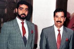 تصویری از پسر صدام حسین در استادیوم فوتبال