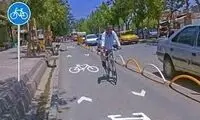 خوش شانسی باور نکردنی یک دوچرخه سوار وسط خیابان!
