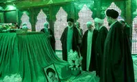 فاتحه‌خوانی اژه‌ای و سیدحسن بر مزار هاشمی
