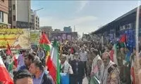 تصویری از حضور فرمانده کل سپاه در راهپیمایی روز قدس