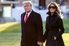 لحظه ورود ترامپ و ملانیا به کاخ کنگره
