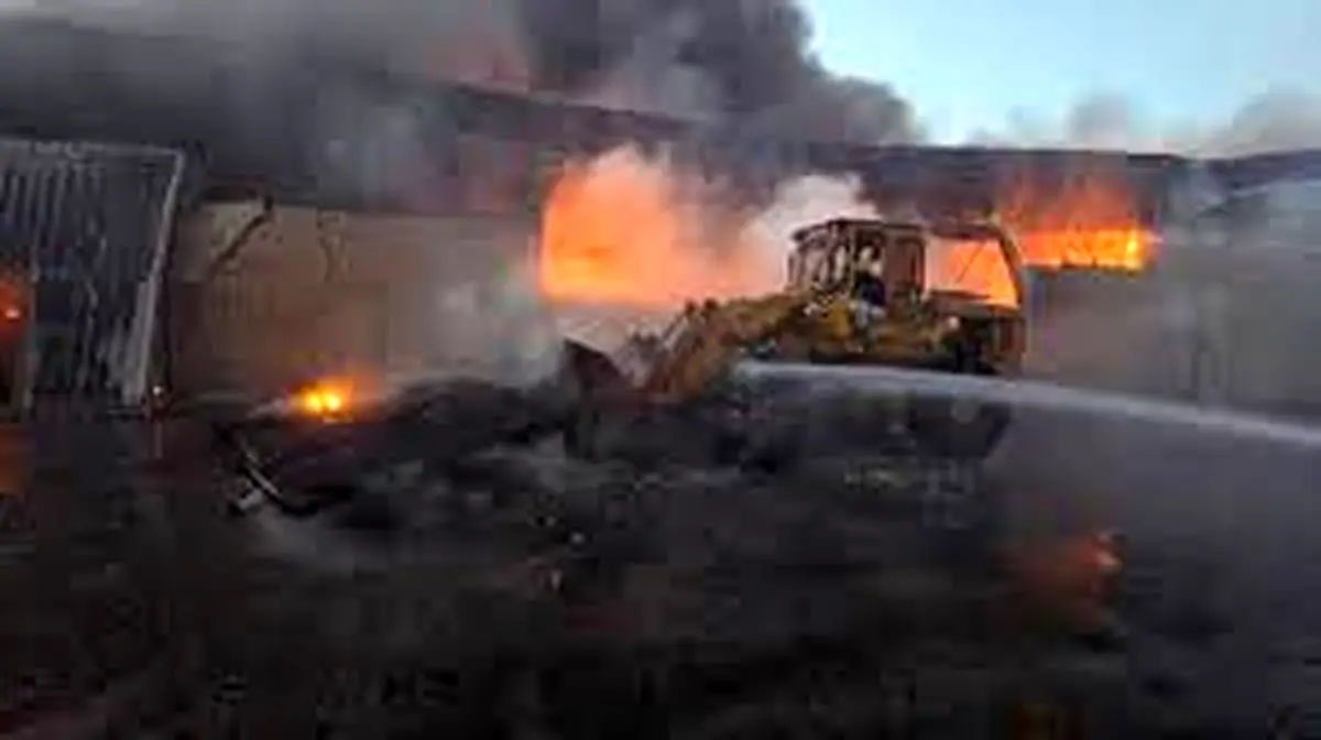 تصاویری از آتش‌سوزی بزرگ در خاوران