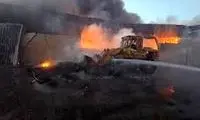 تصاویری از آتش‌سوزی بزرگ در خاوران