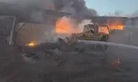 تصاویری از آتش‌سوزی بزرگ در خاوران
