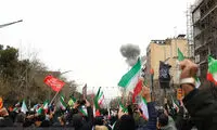 لحظه حمله به حوالی محل تشییع شهدا در همدان