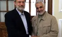 عکسی از دیدار خصوصی سردار سلیمانی و لاریجانی