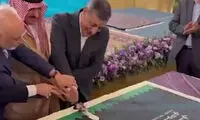 کیک جشن روز ملی عربستان در تهران بریده شد!