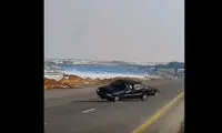 واژگونی پژو ۴۰۵ حین انجام حرکات نمایشی