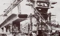 تصاویری دیدنی از احداث پل سیدخندان در دهه ۵۰