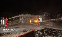 آتش‌سوزی گسترده در شهرک مواد غذایی آمل