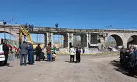 تصاویری از اتمام بازسازی پل راه‌آهن امین‌آباد زنجان