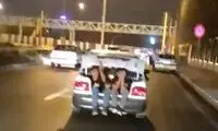 حرکت جنون‌آمیز راننده زن در اتوبان نواب