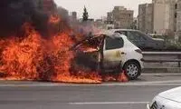 انفجار هولناک یک خودرو در جایگاه گاز مثل بمب!
